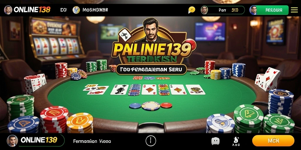 Tampilan gameplay Poker yang seru dan kompetitif dari ONLINE138.
