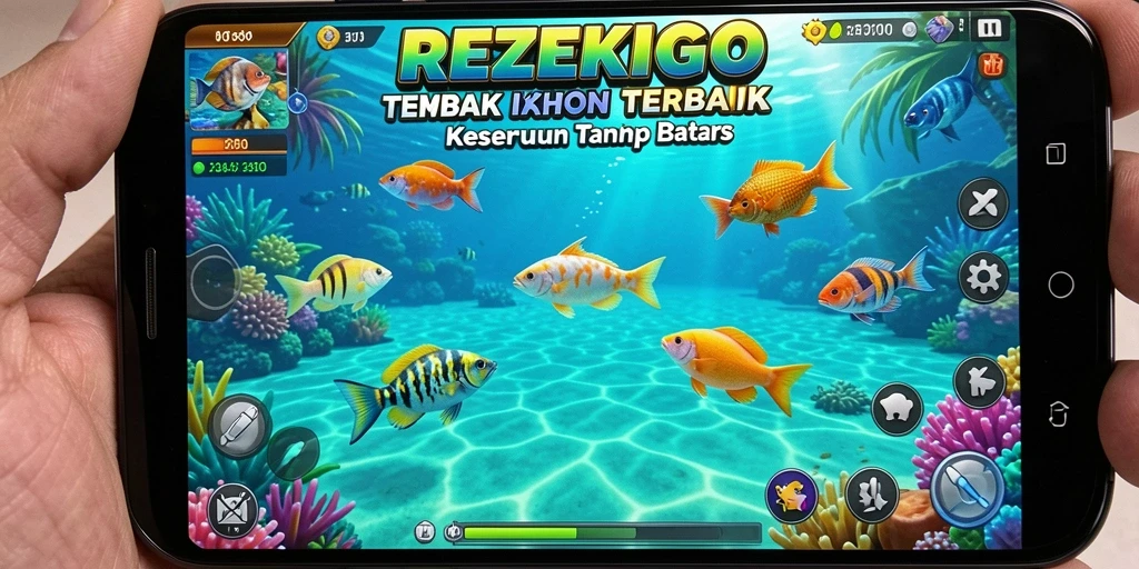 Tangkapan layar gameplay seru dari REZEKIGO Tembak Ikan.