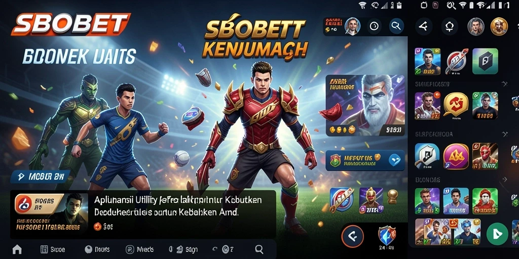 Tampilan utama SBOBET dengan fitur Utility yang bermanfaat.