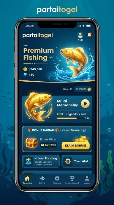 Ilustrasi gameplay interaktif dalam aplikasi partaitogel.